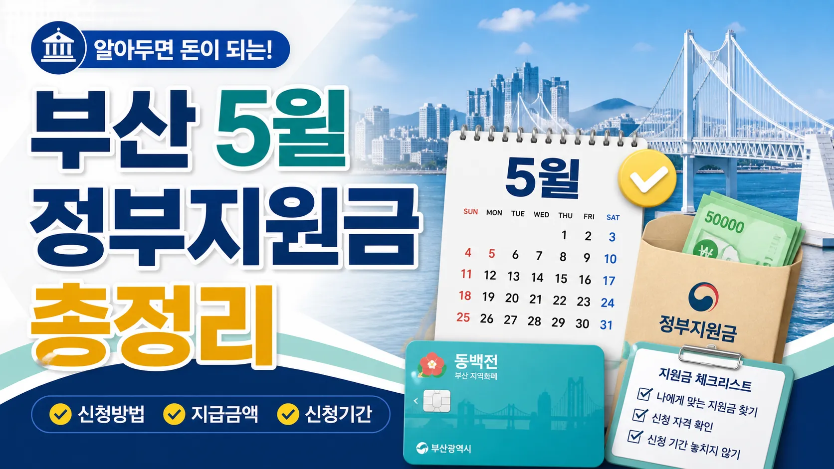 부산 5월 정부지원금 총정리, 놓치기 쉬운 신청 일정과 대상 확인법