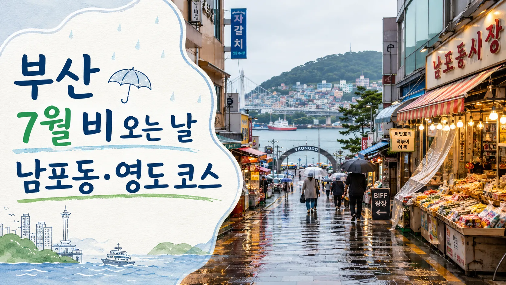 부산 7월 비 오는 날 남포동 영도 코스 추천, 실내와 바다뷰를 함께 즐기는 여행